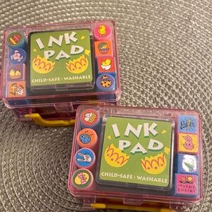 Colorful Easter Ink Pad and Stampers Set of 2 for Kids